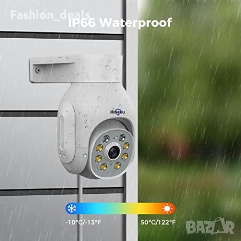 Нова 360° WiFi камера за сигурност на открито/Цветно нощно виждане, снимка 7 - HD камери - 41571807