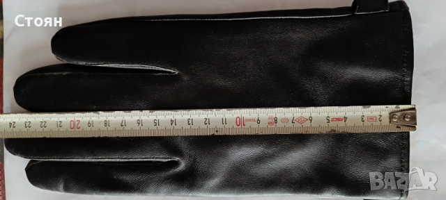 Мъжки кожени ръкавици от естествена кожа със закопчалка, снимка 6 - Ръкавици - 39077351