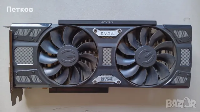 видеокарта EVGA SUPERCLOCKED GeForce GTX 1070 SC GAMING,8GB, 08G-P4-6173-KR, 8GB GDDR5,ACX 3.0 & LED, снимка 6 - Видеокарти - 49070904
