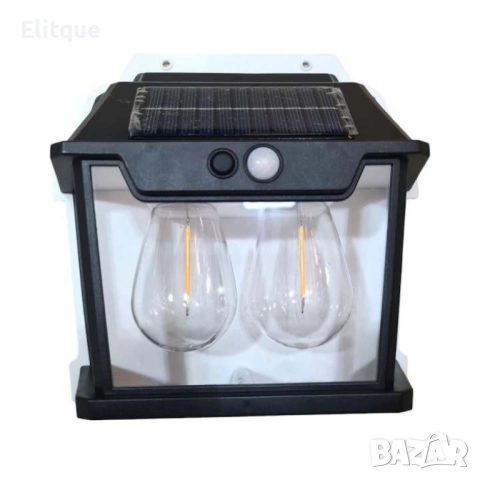 Стенна лампа с 1,2  или 3 LED крушки, сензор за движение и фотоволтаичен панел за външна употреба, в, снимка 8 - Други - 52852347