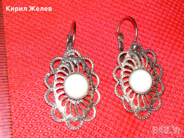 ПРЕКРАСНИ АЖУРНИ ПОСРЕБРЕНИ РЕТРО АРТ ОБЕЦИ от НЕРЪЖДАЕМА БЛАГОРОДНА СТОМАНА 43434, снимка 8 - Обеци - 44606195