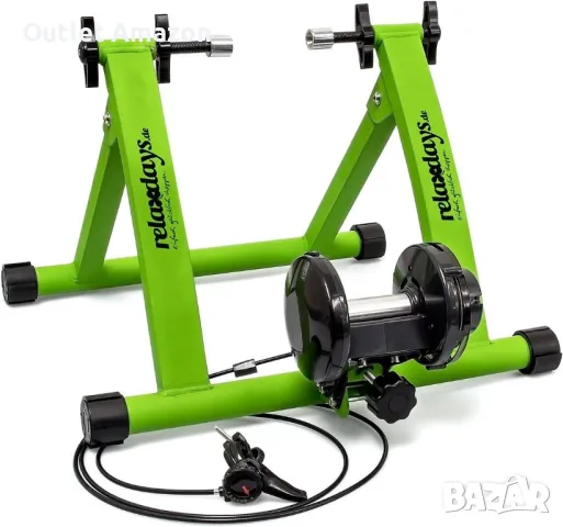 Сгъваем велосипеден симулатор Relaxdays със 7 нива на съпротивление, регулируема ролка

, снимка 2 - Аксесоари за велосипеди - 49607322