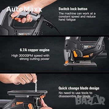 Прободен трион 800W TACKLIFE 43219-49029 , снимка 5 - Бормашини - 52373293