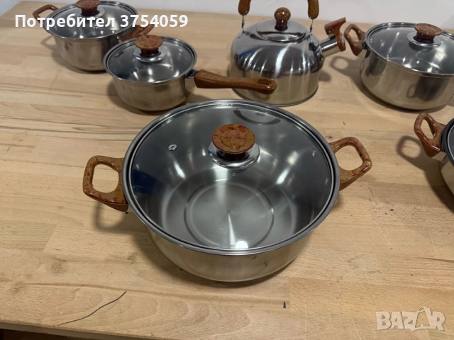 Комплект тенджери + подарък кухненски прибори розов, черен или зелен цвят DJ37+TV1316, снимка 14 - Прибори за хранене, готвене и сервиране - 51131198