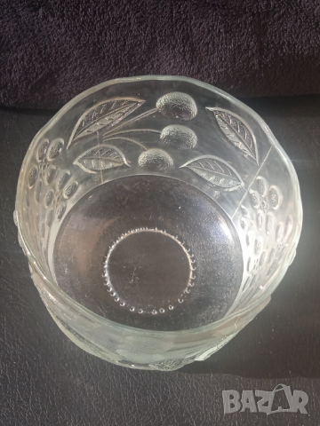 Vintage ART стъклена ваза / купа / бонбониера, снимка 6 - Декорация за дома - 44670733
