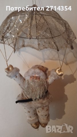 Красив дядо Коледа с парашут , снимка 2 - Декорация за дома - 38940907