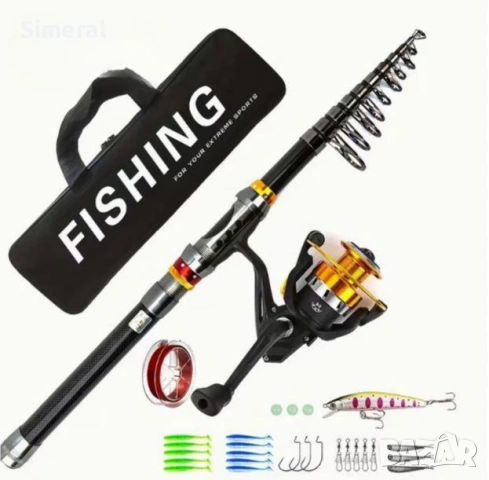 Въдица фидер / Feeder с макара 3.60 М + Подарък риб. принадлежности