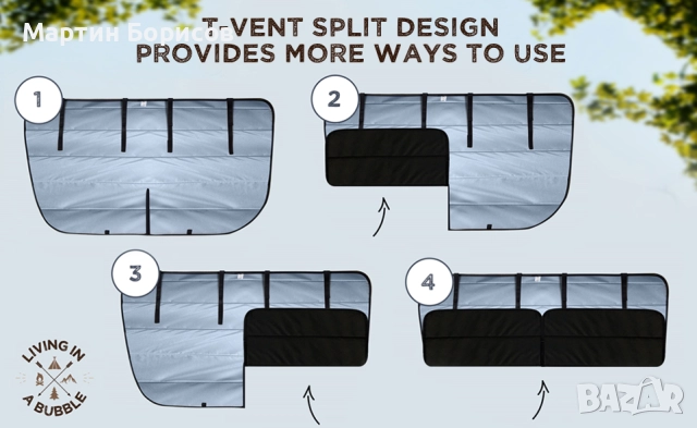 Покривало за страничен прозорец на Mercedes Sprinter кемпер, снимка 6 - Аксесоари и консумативи - 52062894