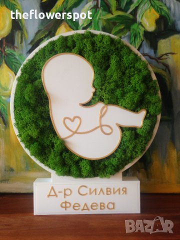 Подарък за АГ клиники и акушер-гинеколози със скандинавски мъх, снимка 4 - Други - 40593023