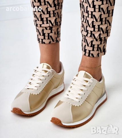 Дамски спортни маратонки с бежова вложка от Alva, снимка 2 - Маратонки - 51547658