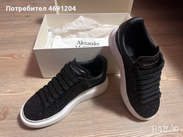 Alexander McQueen sneakers black sparkle, снимка 8 - Маратонки - 52923567
