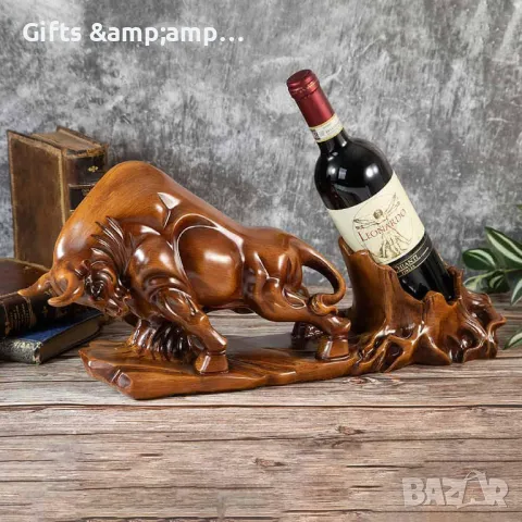Поставка за бутилка вино Бик - от полирезин, снимка 1