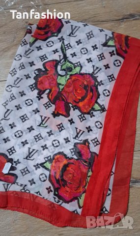 марков шал Louis Vuitton150/100, снимка 4 - Шалове - 34323255