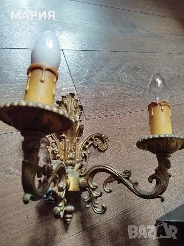 Страхотен бронзов двоен аплик, снимка 4 - Антикварни и старинни предмети - 51389623