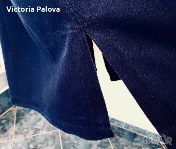 Скъпа рокля Италия деним BIANCA MARIA CASELLI, снимка 12 - Рокли - 41561847