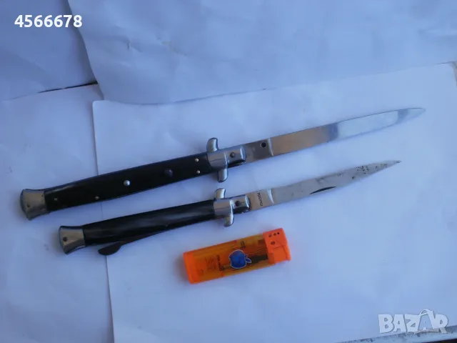 Нож Стилето 33 см. Stiletto с рог автоматичен 2 бр. джобен джобно 