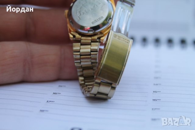 Японски дамски часовник ''Seiko 5'' позлатен, снимка 12 - Дамски - 41435549