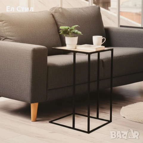 Компактна помощна масичка, която влиза под дивана – удобство на една ръка разстояние, снимка 3 - Маси - 53586612