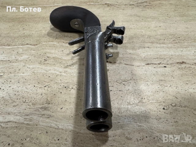 Стар двуцевен пистолет, револвер, снимка 5 - Антикварни и старинни предмети - 51991185