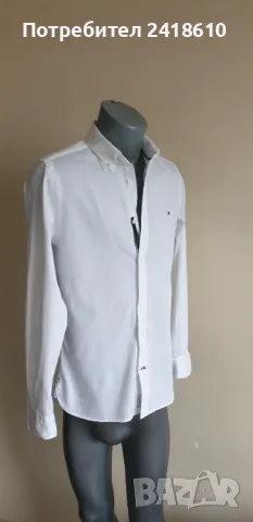 Tommy Hilfiger Stretch Pique Cotton Slim Fit Mens Size S НОВО! ОРИГИНАЛ! Мъжка Риза!, снимка 3 - Ризи - 49336895