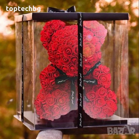 Голямо Мече от рози 40см!, снимка 1