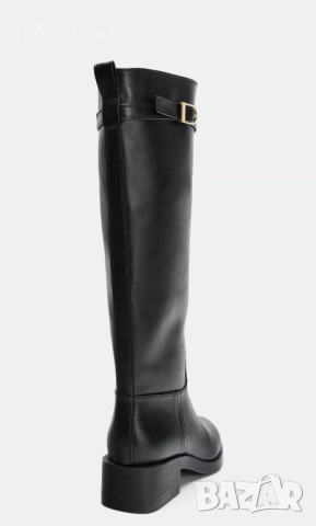 Черни ботуши Zara, снимка 5 - Дамски ботуши - 52854210