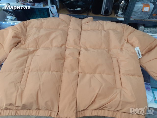 Голямо дамско яке за дами с големи сърца Daily Ritual Short Puffer Jacket Light Camel, XXL Large, снимка 5 - Якета - 40935226