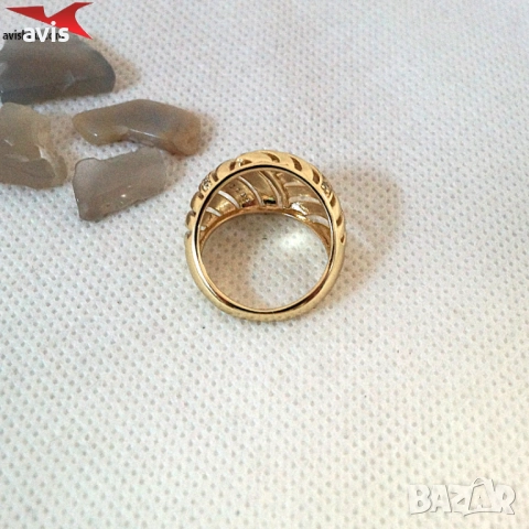 Пръстен с 14К златно покритие 224832, снимка 2 - Пръстени - 52909519