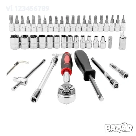 Гедоре 1/4 4-14мм + накрайници 46 ч, снимка 4 - Гедорета - 53836375