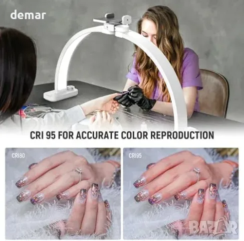Сгъваема дъговидна LED лампа NEEWER HM01-D 40 W, 74 см, снимка 4 - Козметични уреди - 55955517