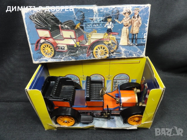 СТАРА РЕТРО ЛАМАРИНЕНА КОЛА ИГРАЧКА MERCEDES SIMPLEX 1902 SCHUCO GERMANY, снимка 11 - Колекции - 52200344