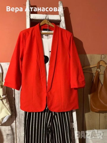 ❤️‍🔥❤️‍🔥❤️‍🔥 Макси сако с набрани 3/4 ръкави❤️