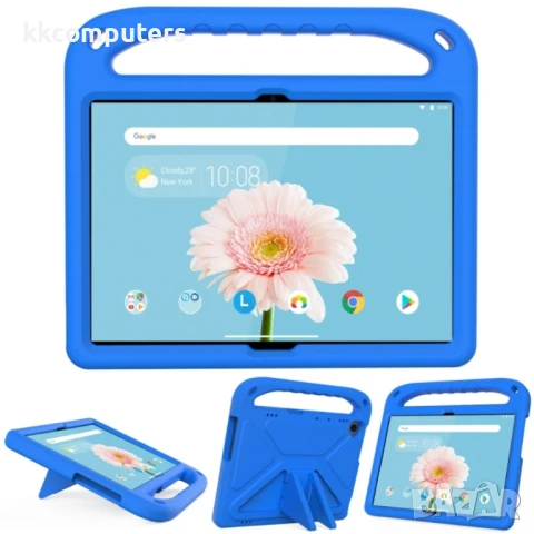 Lenovo M10 FHD REL TB-X605FC / TB-X605LC EVA Удароустойчив Калъф с Удобна Дръжка и Стойка + Протекто, снимка 3 - Калъфи, кейсове - 51129334