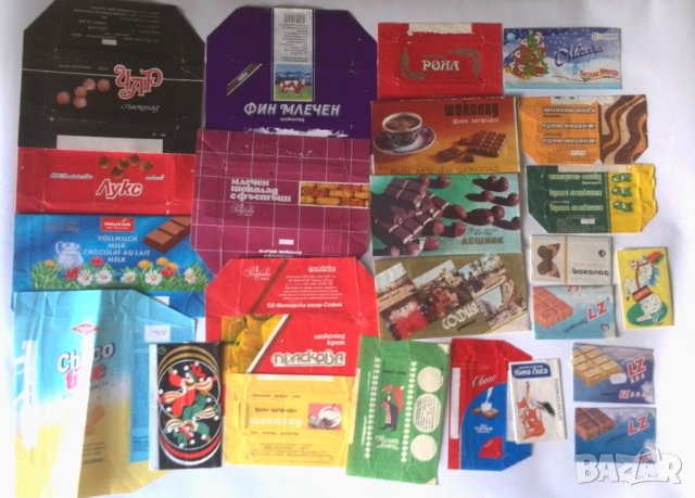 Стара колекция на опаковки от шоколади 100 броя, снимка 2 - Колекции - 41368003