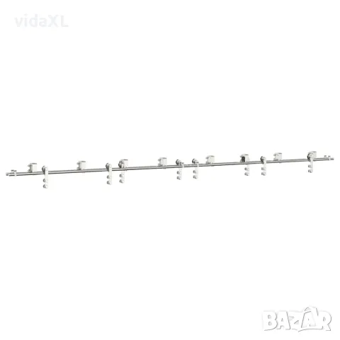 vidaXL Механизъм за плъзгаща врата 400 см неръждаема стомана сребрист