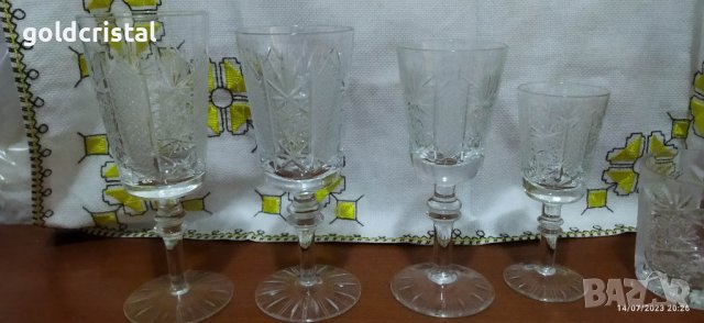Кристални чаши серия Ропотамо , снимка 7 - Антикварни и старинни предмети - 41646708