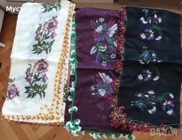 Памучни забратки с дантела., снимка 6 - Шалове - 56005450