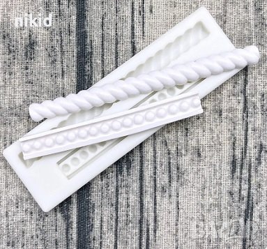 въже точки ивица въжета кант борд силиконов молд форма фондан шоколад, снимка 2 - Форми - 41383124