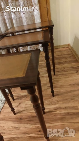 Помощни масички с кожа, снимка 5 - Маси - 49007406