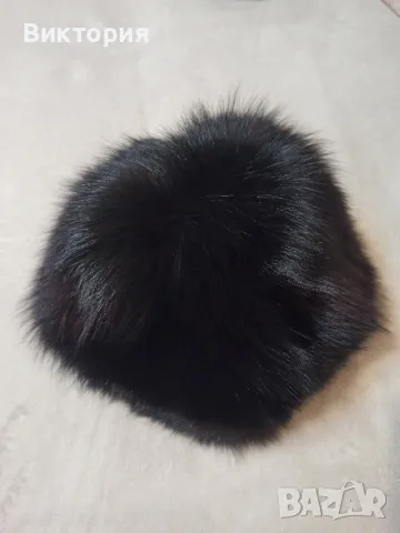 Дамска шапка от лисица 🦊, снимка 7 - Шапки - 48042221