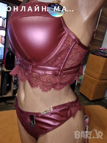 Кожен  Комплект 85D /L , снимка 4 - Корсети, бюстиета, топове - 39720414