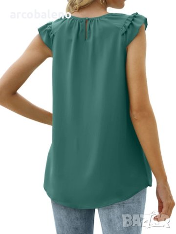 Дамски плисиран потник без ръкави от шифон, 8цвята , снимка 13 - Корсети, бюстиета, топове - 40340606