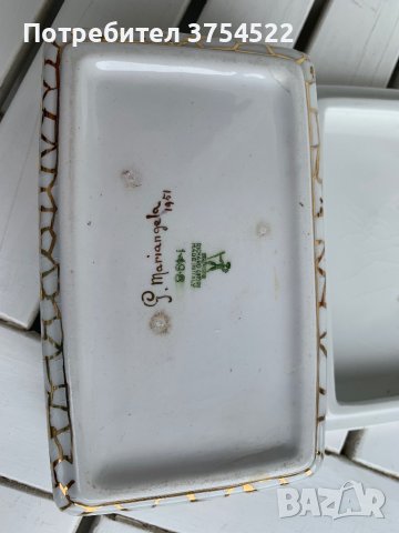 Порцеланова стара кутия за бижута от Richard Ginori, снимка 5 - Антикварни и старинни предмети - 41420284