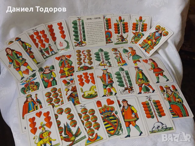 Стари Ретро Карти   за Игра, - 32 бр., снимка 2 - Карти за игра - 48771186