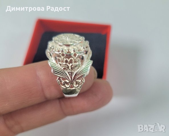 Сребърен пръстен класика ретро унисекс! Състояние ново! , снимка 4 - Пръстени - 41996961