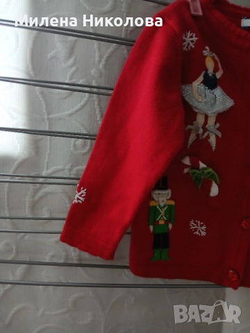 Коледна жилетка 3-6м, снимка 4 - Жилетки и елечета за бебе - 52580988