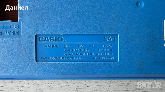 Синтезатор Casio SA 1 SA 3, снимка 5 - Синтезатори - 53270752