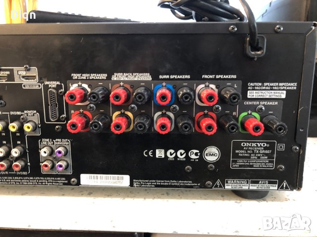 Onkyo TX-SR607, снимка 11 - Ресийвъри, усилватели, смесителни пултове - 40327953
