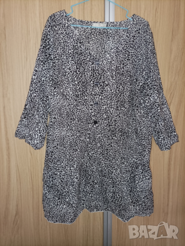 Макси памучна леопардова туника, снимка 1