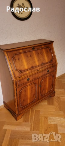 Антично писалищно бюро - масив череша , снимка 6 - Бюра - 50820370